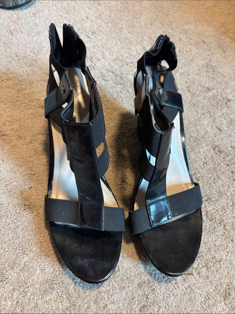 Dana Buchman Black Strappy Heeled Sandals